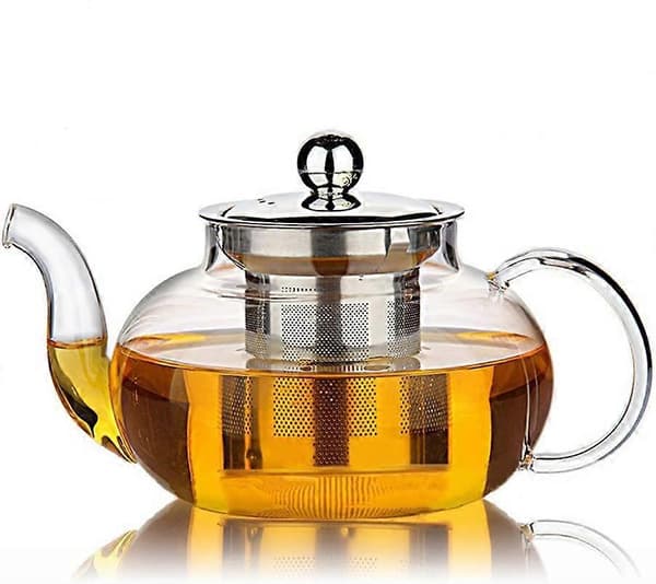 Glas tekande med infuser, 975 ml, komfur sikker til løs te [JUN] style1048 style1048