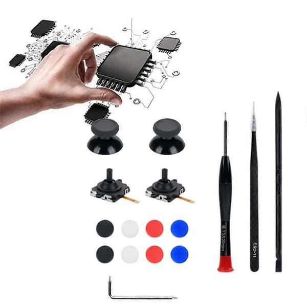 Replacement for 3 VR Handle 3D Analog Joystick Thumb Stick with Joystick Cap & Disassembly Tool