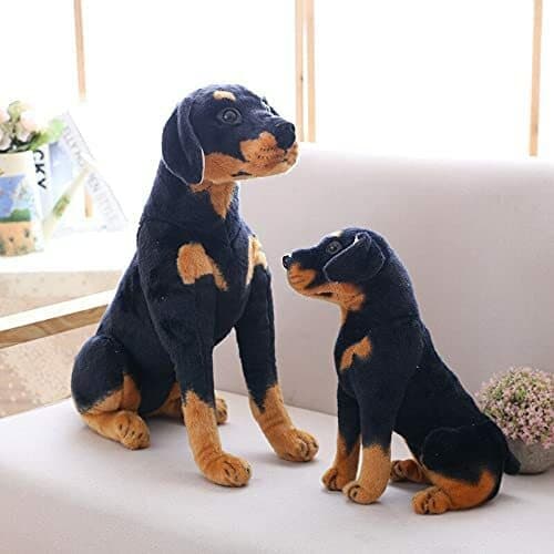 50 cm jätteplysch Rottweiler-hundleksak, stort gosedjur [JUN]
