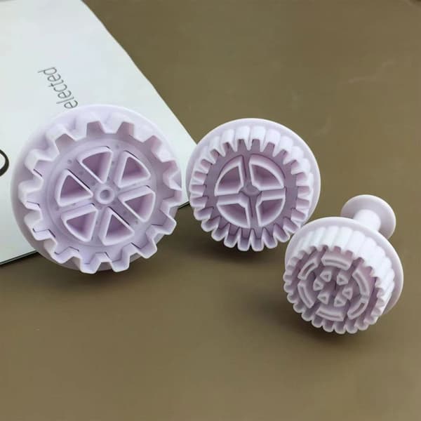 3 stk/sett Gir Stempel Fondant Dekorering Sukkerhåndverk Form Kutter