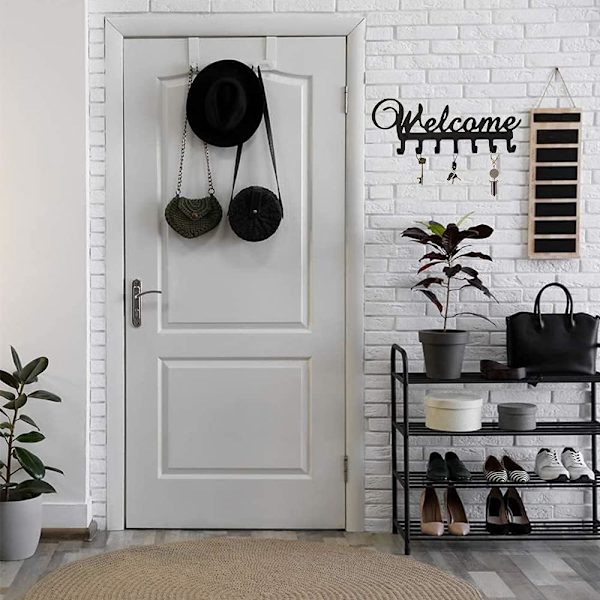 Black - 1 pc Wall Mounted Key Holder for Entryway, Key Hook