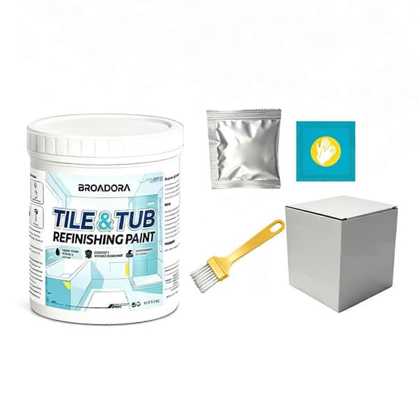 White Bathtub Paint Long-lasting Tile Coating for Home Kitchen