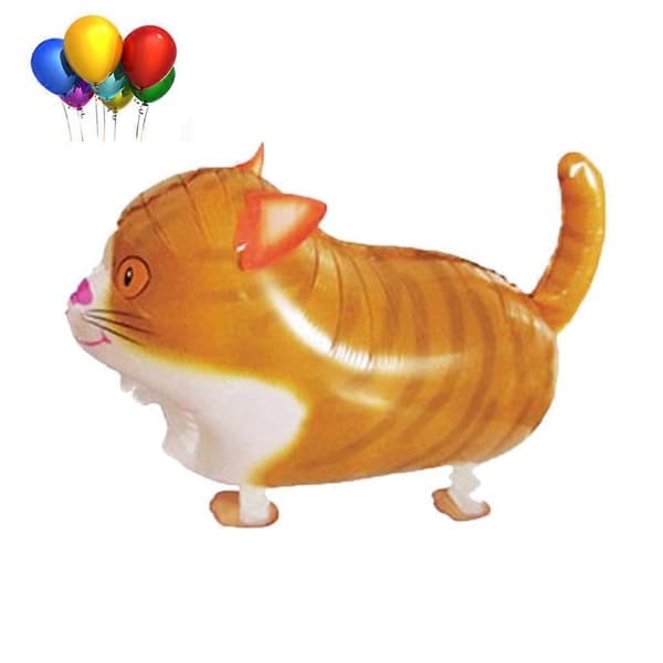 Cat Walking Balloon Animal Foil Balloons for Decoration 5-pack [DB]