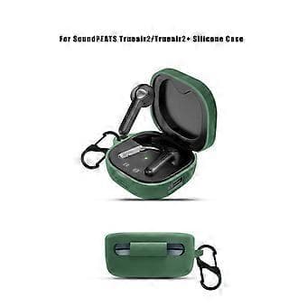 Protective Silicone Case for Headphones SoundPEATS Trueair2/2+ (Black)