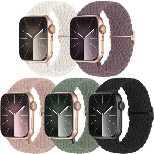 Punos Solo Loop -rannekkeet 5 kpl Apple Watch 38mm 40mm 41mm -FY-