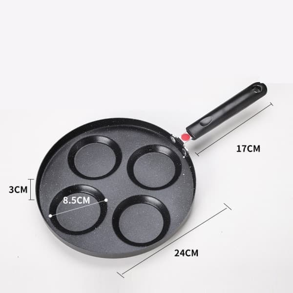 Four-cup Egg Pan, Maifan Stone Non-stick Pan, Multifunctional Egg Frying Pan, Compatible with All Heat Sources