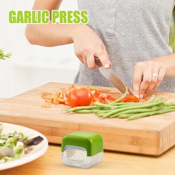 Garlic Press | Stainless Steel Garlic Press - Garlic Press, Hand Press, Kitchen Gadget Grinding Tool for Crushing Garlic