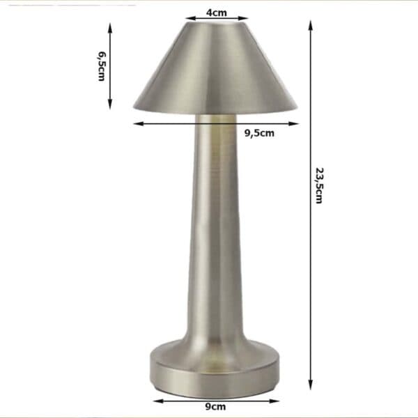 Retro Rechargeable Metal Table Lamp Dimmer Gold