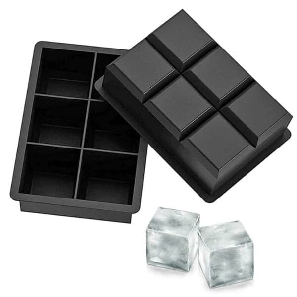 2-pak isform silikone - 6 store isterninger sort black