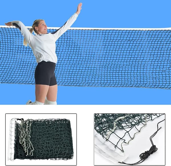 Volleyballnet (6,5 x 0,76 m, Grøn), Badmintonnet Volleyballnet
