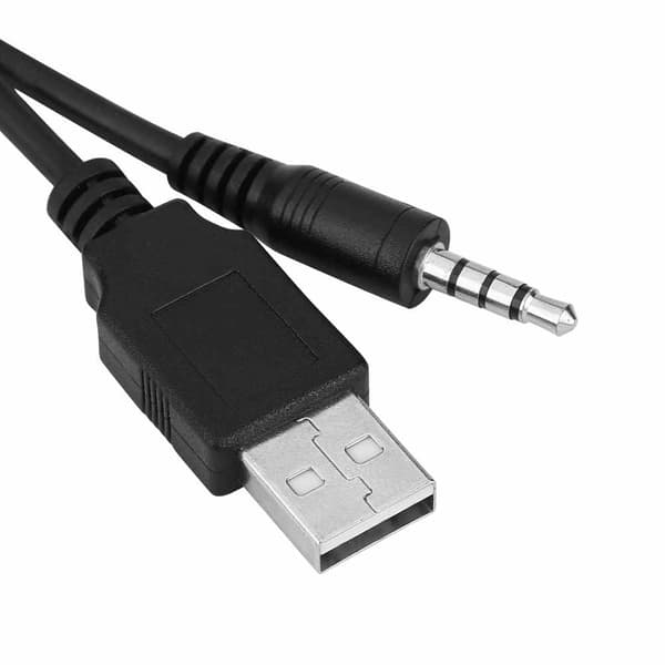 Car Boat Dashboard Flush USB Port 3.5mm AUX Jack Extension Cable Mounting Panel