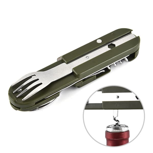 Camping Cutlery Set, Travel Cutlery, Multifunctional 2-Piece Set
