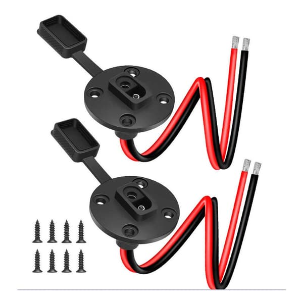 SAE Solarkontakter 12AWG Vandtæt SAE-kabel Hurtigudløser Solpanelmontering til Motorcykel/Solgenerator... (2 stk)