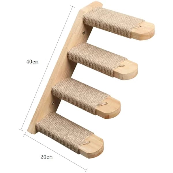 NA/Wall-mounted climbing frame for cats, 4-step climbing ladder for cats with,A