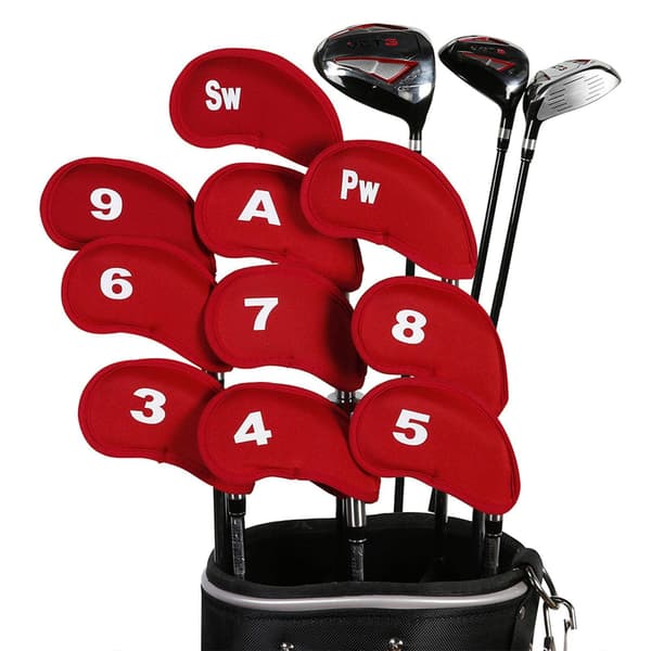 Nummertrykk Golf Jernkøllehodebeskyttere 10 stk/sett Golfhodebeskyttere | Golftilbehør