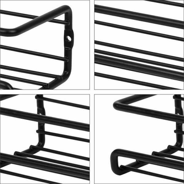 Spice Rack 2-pack Metal Spice Rack, Wall Mounted Spice Racks, Self-adhesive Stainless Steel Spice Rack, with Screws, for Kitchen, Bathroom, Balcony