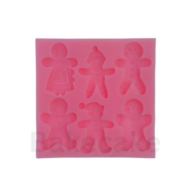 Peberkageform Silikoneform, Jule Peberkagefamilie Silikoneform - Bakecake Rosa pink
