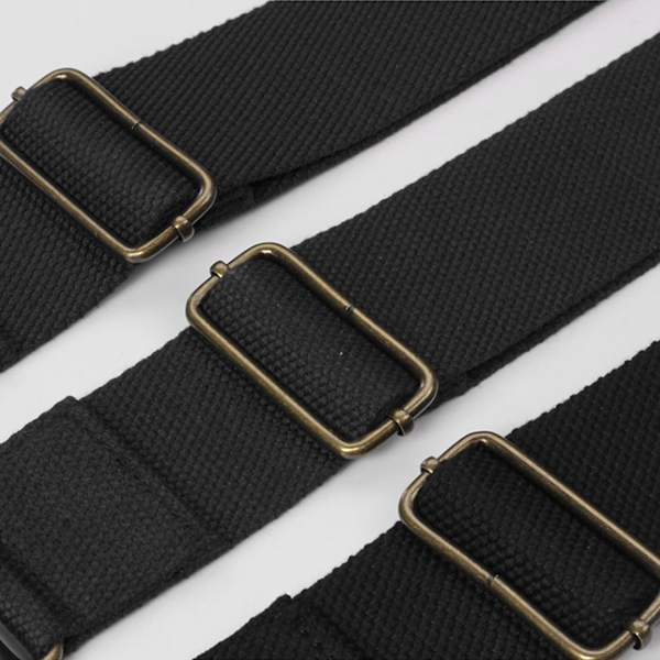 Justerbar gitarrrem i mjuk nylon, basrem med gitarrtillbehör Svart Svart
