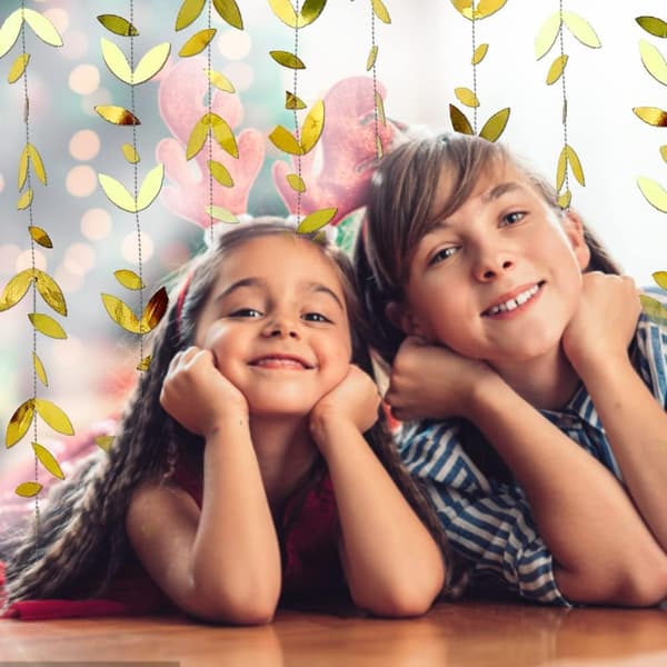 4m Guldglitter Lövgirlang för Bröllops- & Festdekoration [JUN]