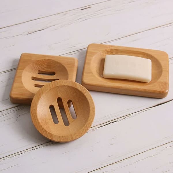 Bamboo Soap Dish, Handmade Soap Dish, Handmade Wooden Soap Dish, Suitable for Bathroom, Soap Storage (Brown)