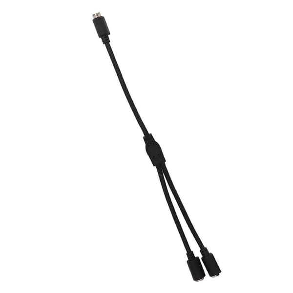 MINI DIN 6-stift hane till 2 MINI DIN 6-stift hona kabel Dubbel skärmning MINI DIN 6-stift splitterkabel 0,3 m [Db]