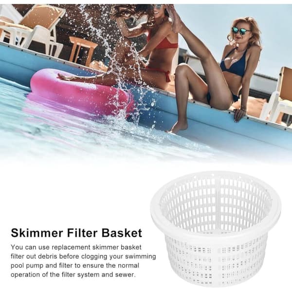 Poolskimmerkurv 19 cm Erstatning Holdbar Nem Installation til Rengøring af Poolvandoverflade