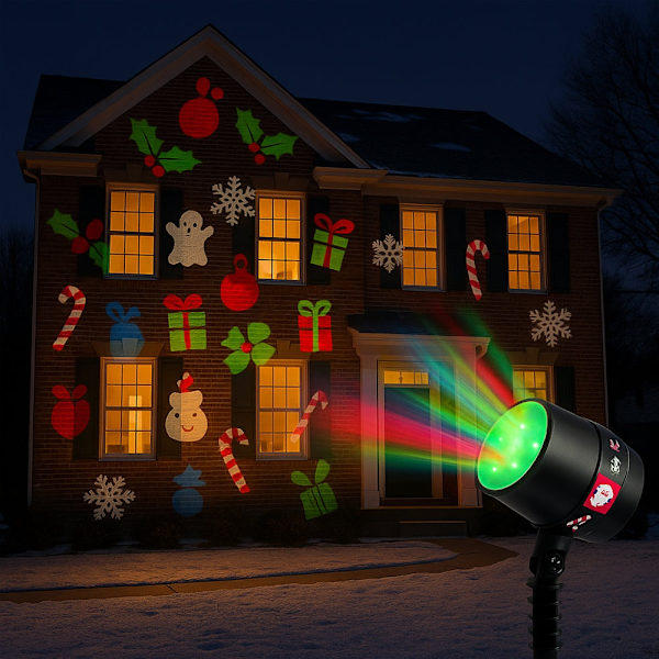 Magic Light Projector with 12 Interchangeable Motifs 800