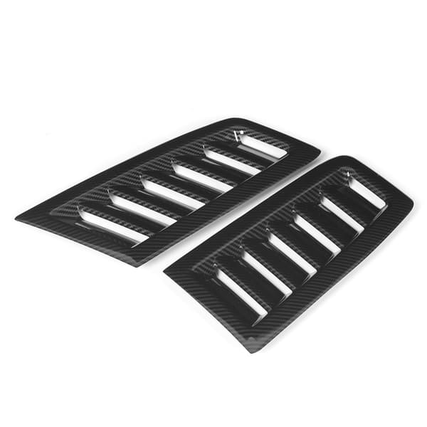 Par panserlufteventiler, foran, universal, karbonfiberlook, erstatning for Focus RS MK2-stil