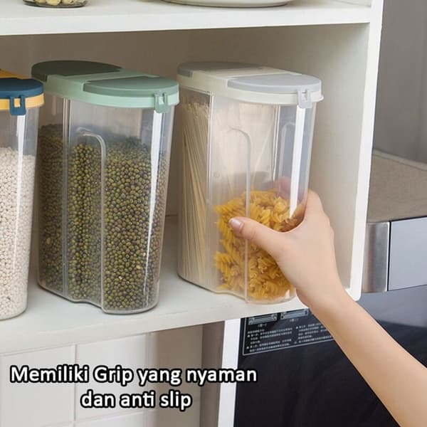 Matförvaringsburk Spannmålsförvaringsbehållare Matköksförvaringsflaska Blå