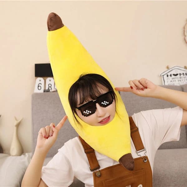 Rolig Banan Gul Hatt för Vuxna - Unisex Kostym [JUN]