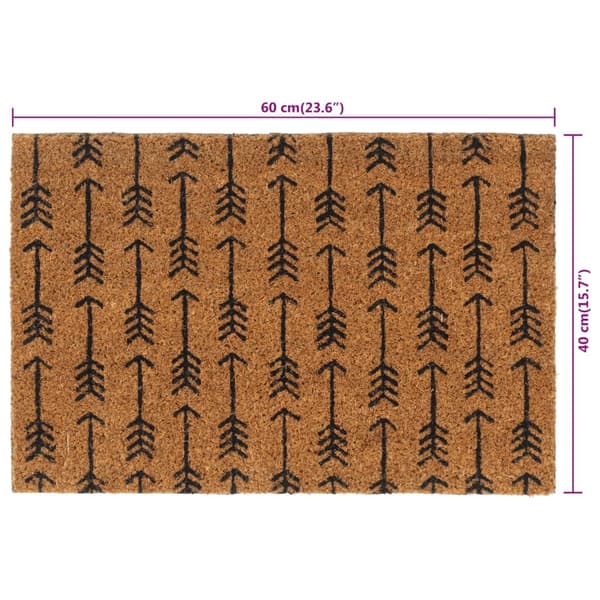 vidaXL Doormat Natural 40x60 cm Tufted Coir Brun 1770