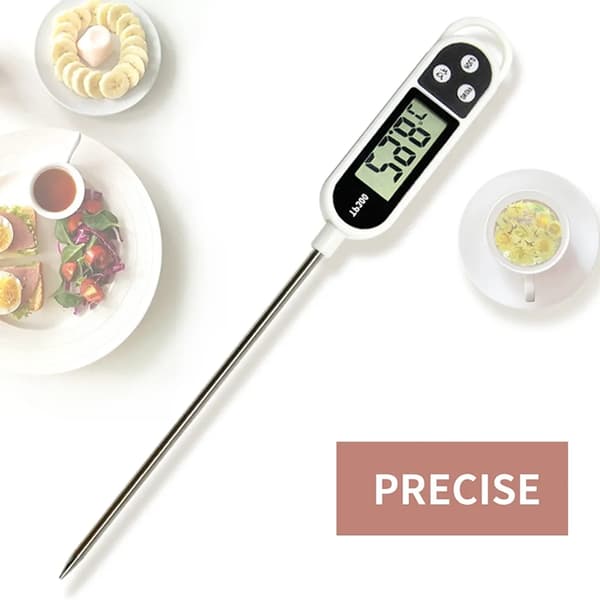 Sett med 5 digitale termometre, steketermometer, kjøtttermometer, LCD grill BBQ kjøtt, grilltermometer