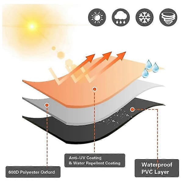 Patio Cushion Storage Bag, Waterproof Rectangular Outdoor Furniture Storage Bag - b