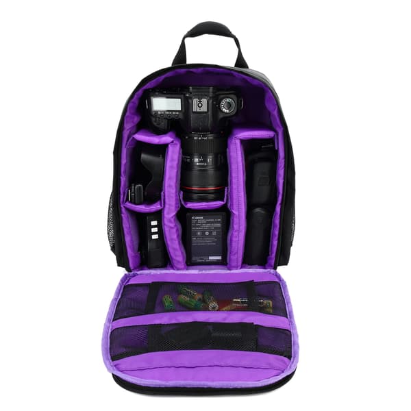 Vattentät SLR/DSLR-kameraryggsäck axelväska resefodral för E E