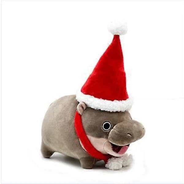 Moo Deng Plush Stuffed Animal Sitting Bouncing Pig Hippo Doll Dog Toy