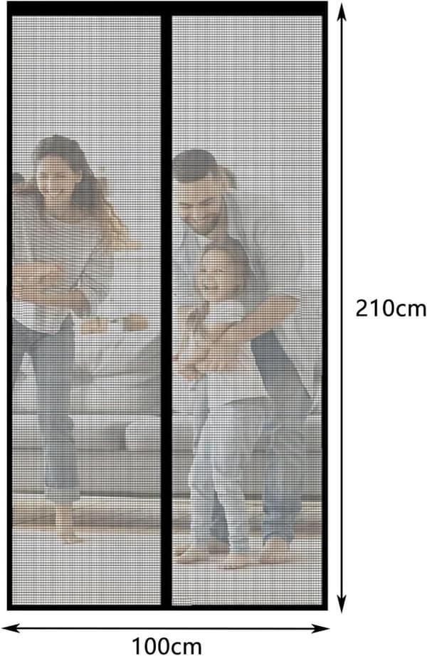 Magnetic screen for doors and windows - Screen - with tension straps - with magnetic curtain