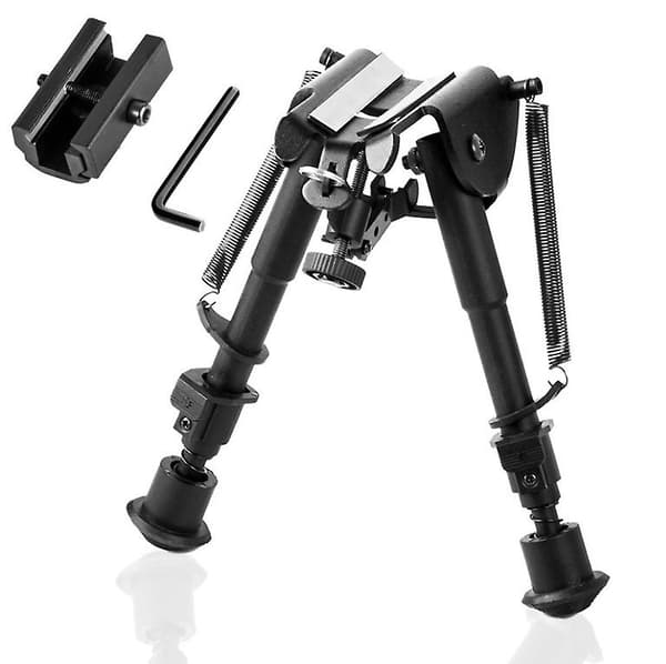 Justerbar 6-9\" Sniper Jagtriffel Bipod Sling Shoot Mount Stativ Rail Adapter-FA-
