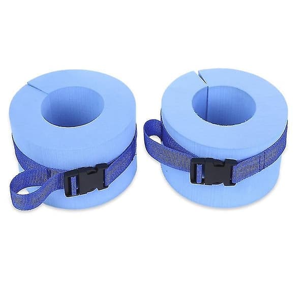 Svømmeleggings Flytende Ringer Voksen Svømming Runde Vannermer Svømmearmbånd (2 Stykker, Blå)