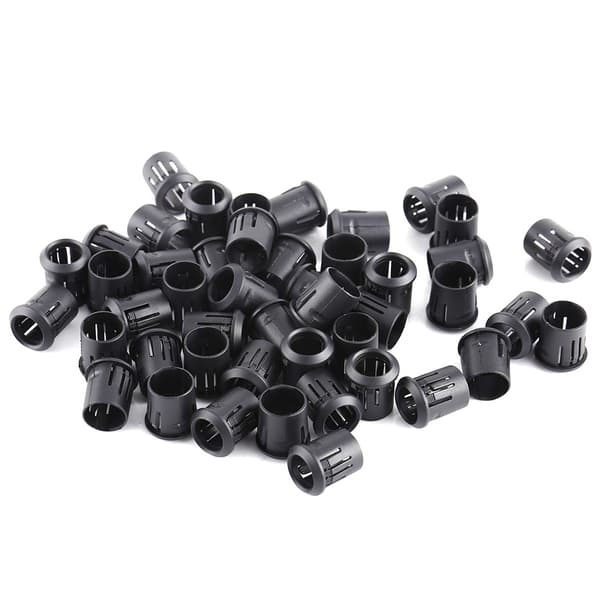 10 mm LED 50 stk. lampeholder diodeholder nylon sort klipsfatning beslag nyttig