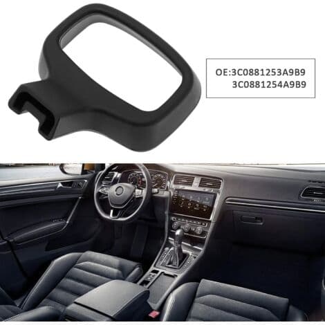 Sett med 2 erstatningshåndtak for setejustering 3C0881253A9B9 3C0881254A9B9 kompatible med VW Amarok/Beetle/Caddy 3 bilsetevippehåndtak