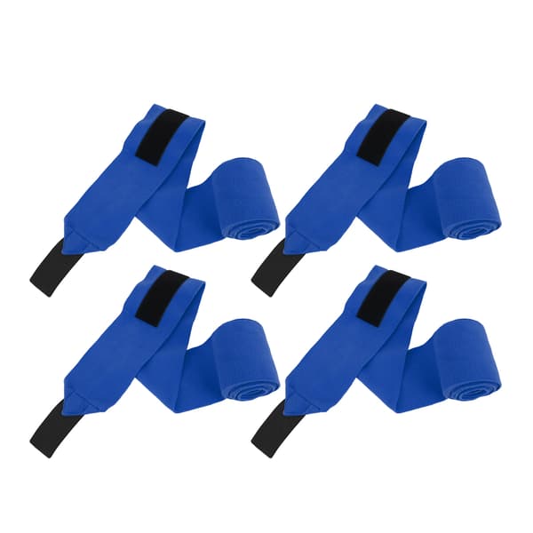 Self-adhesive Double-sided Fleece Horse Leg Wraps Training Exercise Blue 4pcs