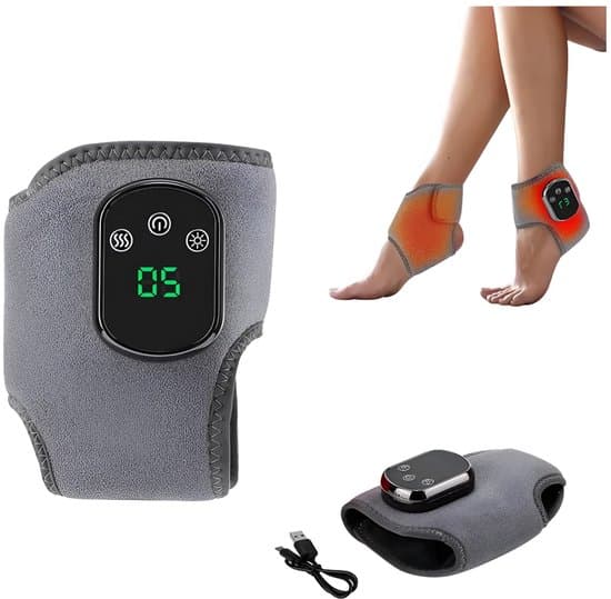 3-i-1 fodmassager med varme og vibration til cirkulation og smertelindring