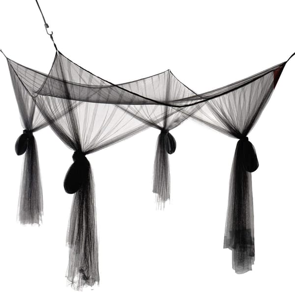 Double Bed Mosquito Net Rectangular Canopy Large Black Simple Summer Mosquito Net with 4 Openings Canopy Bed Curtains 190cm(W) x210cm(