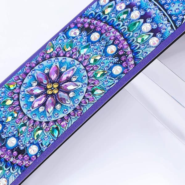 Art Bookmark Kit 5D Diamond Painting Bookmarks with Diamond Painting Tools Creative Leather Tassel Bookmark