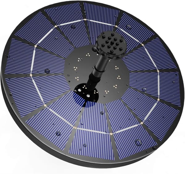 3,5W flytande solfontene for utendørs bruk, solcelledammpumpe med batteri