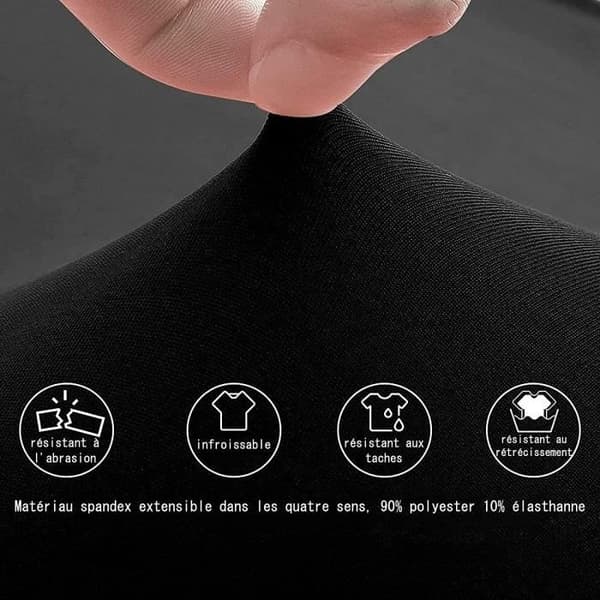 Strekk Lycra Duk for 6ft Bord - Svart - Rektangulær - Ensfarget
