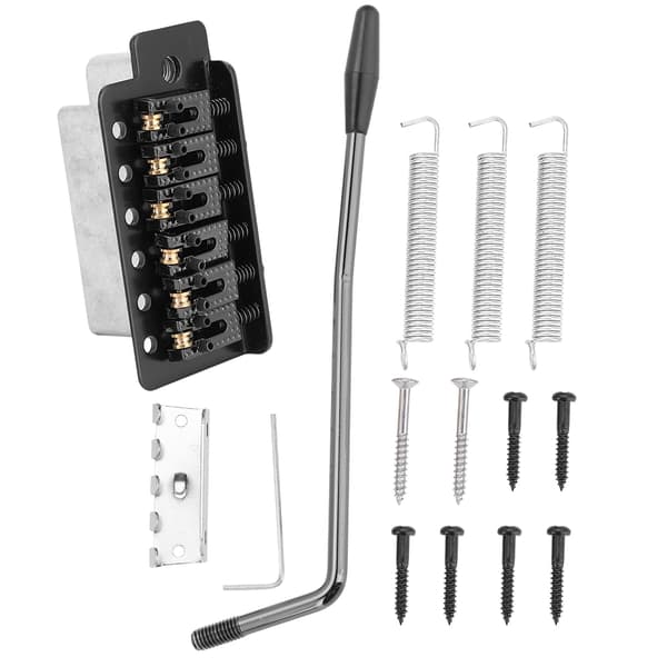 ST Guitar Black Tremolo System Roller Single Locking Vibrato Bridge Tailpiece