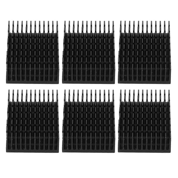 10 stk. aluminium køleplade sort varmeafledning til CPU-routere køling P31 x 12 x 45