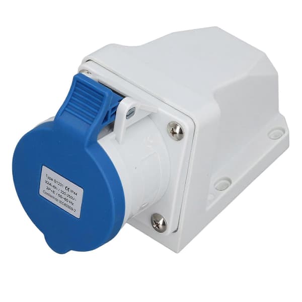 Industrial Plug, Electric 3-Pin 32A 2P+E IP44 Waterproof Dustproof 220