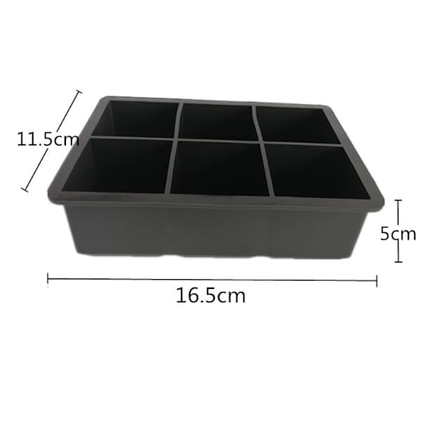 XL Ice Cube - Cube - 6-pack Black